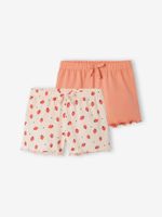 Set met 2 pyjamashorts voor meisjes rozen