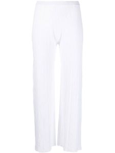 Antonelli pantalon en maille nervurée à coupe droite - Blanc