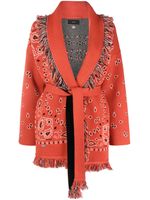 Alanui cardigan à motif cachemire en jacquard - Rouge