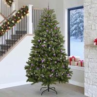 VidaXL Kunstkerstboom met 300 led groen 270 cm pvc en metaal