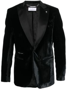 Philipp Plein blazer en velours à boutonnière - Noir