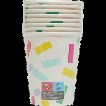 HEMA Bekers Multicolor 8 Stuks bij Jumbo