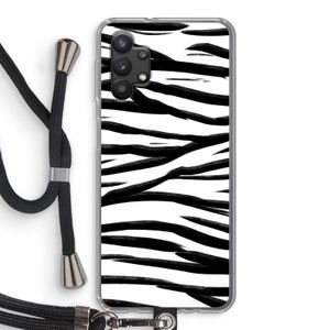 Zebra pattern: Samsung Galaxy A32 5G Transparant Hoesje met koord
