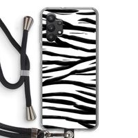 Zebra pattern: Samsung Galaxy A32 5G Transparant Hoesje met koord