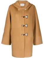 b+ab manteau en laine à capuche - Marron