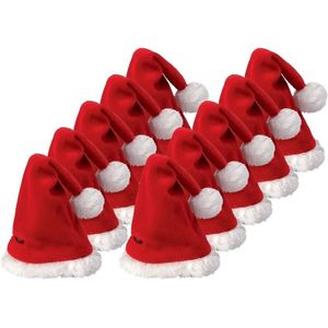 10x Mini kerstmuts