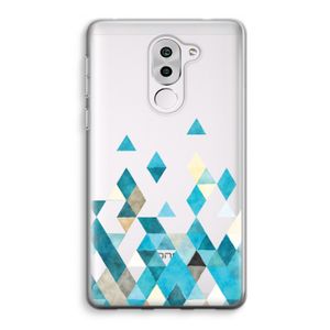 Gekleurde driehoekjes blauw: Honor 6X Transparant Hoesje