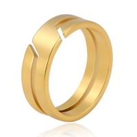 Luxe LGT JWLS Gouden RVS Ring voor Heren - Elegant en Uniek-17mm