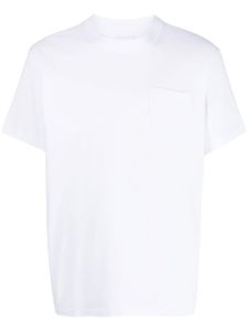 sacai side-zip shortsleeved T-shirt - Blanc