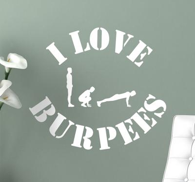 Muursticker I Love Burpees
