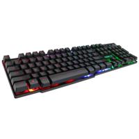 iMICE AK-600 Wired USB drijvende Keycap tekens gloed Backlit Gaming Keyboard(Black)