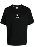 AAPE BY *A BATHING APE® t-shirt en coton à logo imprimé - Noir