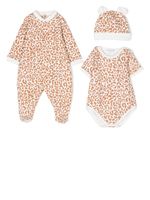 Golden Goose Kids trousseau de naissance à imprimé animalier - Marron