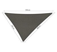 Driehoek ongelijkzijdig 2,50x3,00x3,50 m Cool Grey - Shadow comfort