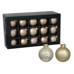 Othmar Decorations kerstballen 36x - champagne -glas - 6cm   -