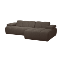 Woood Mojo chaise longue bank rechts bouclé Bruin Melange