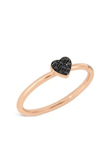 Dodo bague Heart en or rose 9ct sertie de diamants