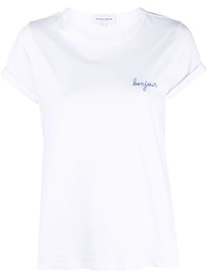 Maison Labiche t-shirt en coton biologique à slogan brodé - Blanc
