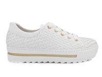 Witte Gabor Veterschoenen Wijdte G - thumbnail