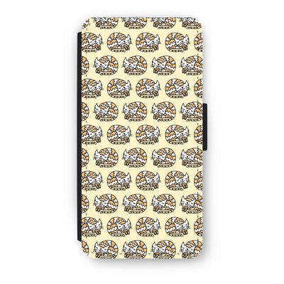 Slapende poes: iPhone 7 Flip Hoesje