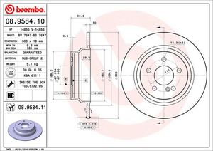 Remschijf BREMBO, Remschijftype: Massief, u.a. für Mercedes-Benz