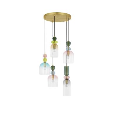 Lyora Gekleurde hanglampMurano 5-lichts - 9009238