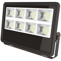 LED Bouwlamp 300 Watt - Leo - LED Schijnwerper - Helder/Koud Wit 6400K - Waterdicht IP65 - Mat Zwart - thumbnail