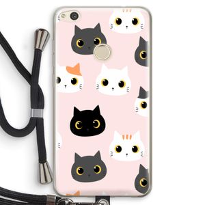 Katten: Huawei Ascend P8 Lite (2017) Transparant Hoesje met koord