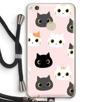 Katten: Huawei Ascend P8 Lite (2017) Transparant Hoesje met koord