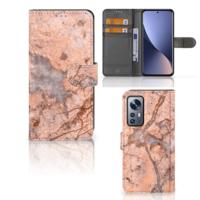 Xiaomi 12 | 12X | Bookcase | Marmer Oranje