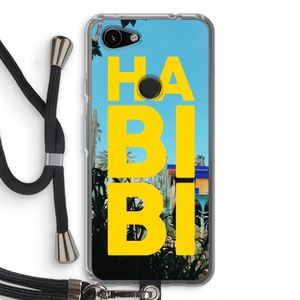 Habibi Majorelle : Pixel 3a Transparant Hoesje met koord