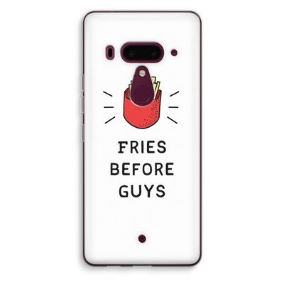 Fries before guys: HTC U12+ Transparant Hoesje