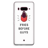 Fries before guys: HTC U12+ Transparant Hoesje