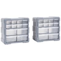 VidaXL Organisers met 12 lades 2 st 26,5x16x26 cm