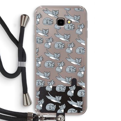 Poezen: Samsung Galaxy J4 Plus Transparant Hoesje met koord