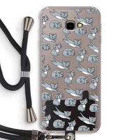 Poezen: Samsung Galaxy J4 Plus Transparant Hoesje met koord