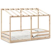 Kinderbed met bedhuis 100x200 cm massief grenenhout