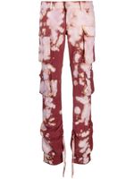 The Attico pantalon cargo Essie à motif tie dye - Rose