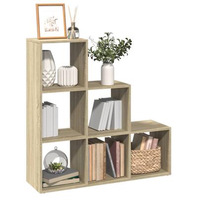 Kamerscherm / boekenkast 3-laags 99x29x99 cm hout sonoma eiken