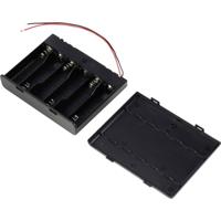 TRU COMPONENTS TC-13220644 Batterijhouder 6 AA (penlite) Kabel (l x b x h) 95 x 74 x 19 mm