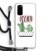 I love cacti: Samsung Galaxy S20 Transparant Hoesje met koord