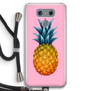 Grote ananas: LG G6 Transparant Hoesje met koord