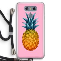 Grote ananas: LG G6 Transparant Hoesje met koord