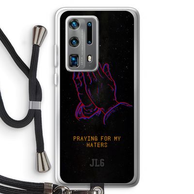 Praying For My Haters: Huawei P40 Pro Plus Transparant Hoesje met koord
