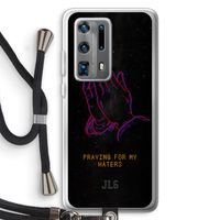 Praying For My Haters: Huawei P40 Pro Plus Transparant Hoesje met koord