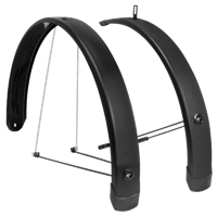 Eurofender Spatbord set tempo square 28 inch 65mm - zwart