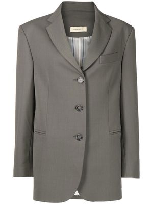 0711 blazer boutonné à revers crantés - Vert