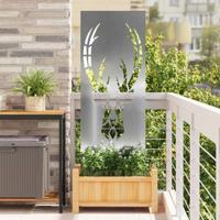 Tuin decoratief paneel Zilver 50 x 140 cm Gegalvaniseerd staal