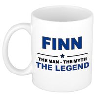 Finn The man, The myth the legend cadeau koffie mok / thee beker 300 ml