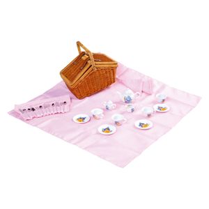 Small Foot houten picknickmand met servies romantisch, 30dlg.